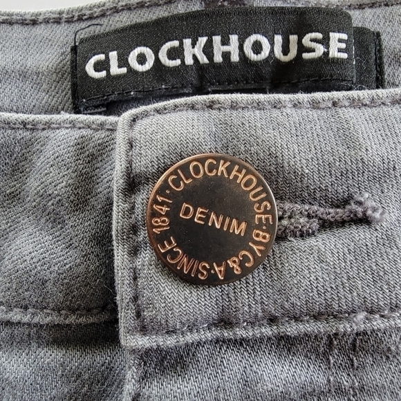 CLOCKHOUSE Grey Coastal Cowgirl Denim Jean Shorts Size L - Picture 11 of 14